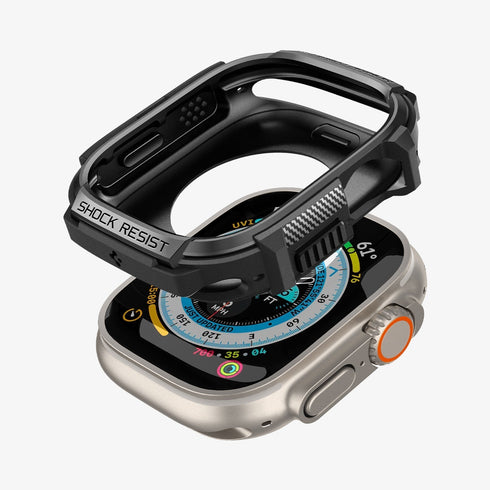 ACS05456 - Apple Watch Series (Apple Watch (49mm)) in matte black showing the front